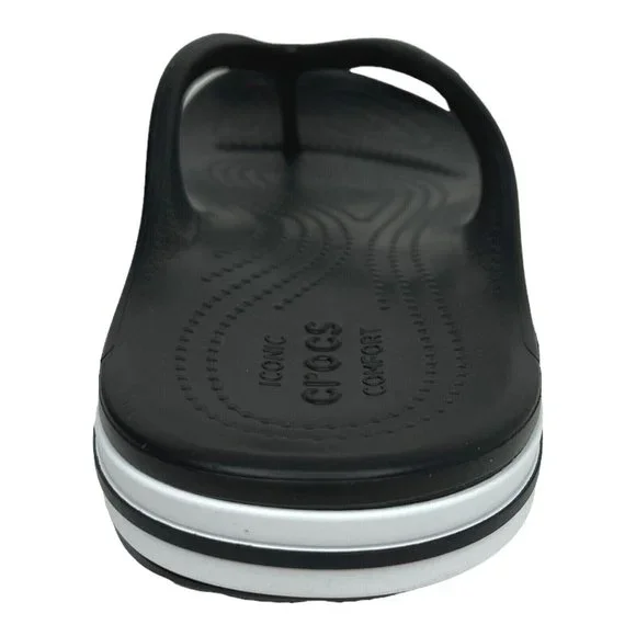 Crocs Bayaband Womens Flip Flop Sandals Size 8 - 9 Black & White‎ Water Friendly - Picture 11 of 14